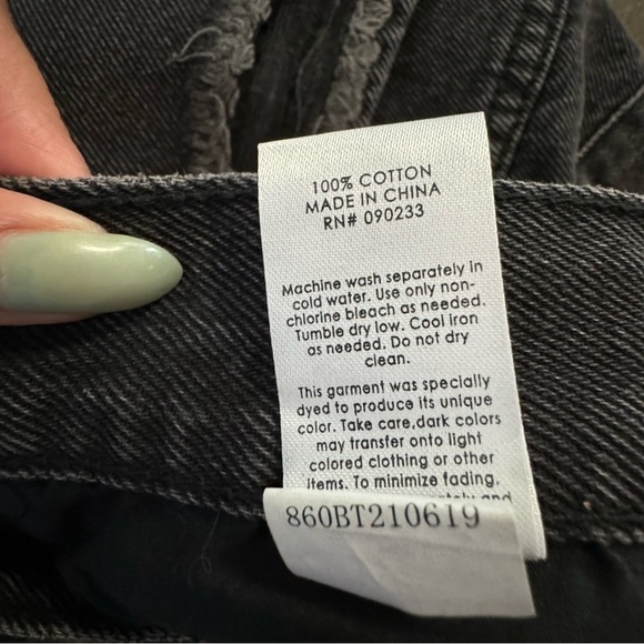 PacSun Eco Black Distressed Ultra High Waisted Slim Fit Jeans - Picture 10 of 13
